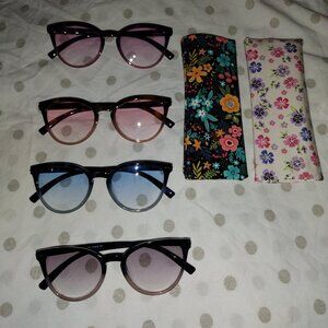 Cateye Reading Glasses for Women +1.25 | Colored Lenses | 100 CLASSIC | 4-Pack